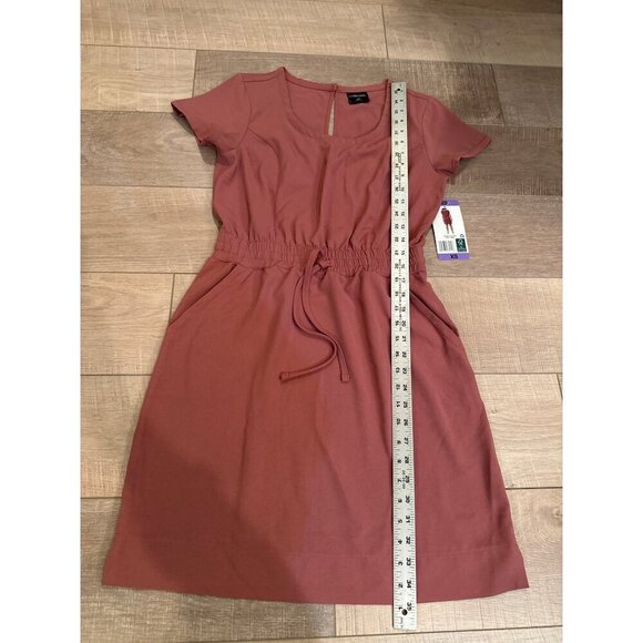 32° Cool XS Deco Rose Short Sleeve Dress With Elastic Waist & Pockets NEW - Picture 3 of 6